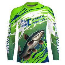 Load image into Gallery viewer, Catfish Fishing Custom Long Sleeve Fishing Shirts, Catfish Fishing Tournament Shirts Fishing Jerseys IPHW7182