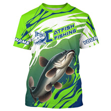 Load image into Gallery viewer, Catfish Fishing Custom Long Sleeve Fishing Shirts, Catfish Fishing Tournament Shirts Fishing Jerseys IPHW7182