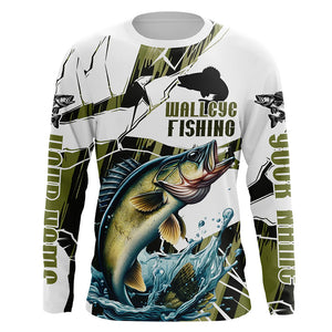 Wallyee Fishing Custom Long Sleeve Tournament Shirts, Fishing Camo Walleye Fisherman Jerseys IPHW6455