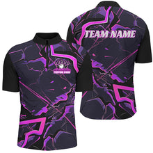 Load image into Gallery viewer, Pink And Purple Custom Bowling Team Shirts For Men And Women, Bowling Tournament Outfits IPHW6470