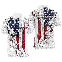Load image into Gallery viewer, American Flag Custom Patriotic Bowling Shirts For Men, Team Bowling League Shirts Uniform IPHW6990