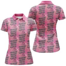 Load image into Gallery viewer, Fearless Against Breast Cancer Custom Polo Shirts, Breast Cancer Awareness Jerseys For Team IPHW7009