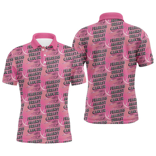 Fearless Against Breast Cancer Custom Polo Shirts, Breast Cancer Awareness Jerseys For Team IPHW7009