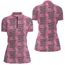 Load image into Gallery viewer, Fearless Against Breast Cancer Custom Polo Shirts, Breast Cancer Awareness Jerseys For Team IPHW7009