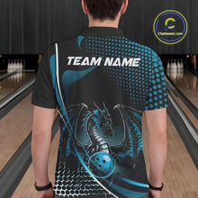 Load image into Gallery viewer, Custom Red Dragon Bowling Jerseys, Mystical Bowling Team Uniform Polo Shirts For Men IPHW9536