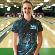 Load image into Gallery viewer, Custom Red Dragon Bowling Jerseys, Mystical Bowling Team Uniform Polo Shirts For Women IPHW9536
