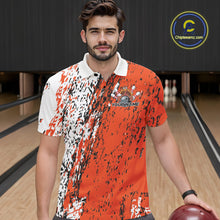 Load image into Gallery viewer, Custom Funny Orange Thanksgiving Turkey Bowling Men Polo Shirts, Turkey Bowling Jerseys IPHW9765