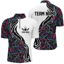 Load image into Gallery viewer, Customized Name Bowling Team Shirts For Men And Women Bowling Pattern Bowling League Jerseys IPHW5486