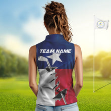 Load image into Gallery viewer, Custom Texas State Flag Golf Club Patriotic Golf Team Shirt For Women, TX Golfer Outfit IPHW10582