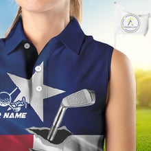 Load image into Gallery viewer, Custom Texas State Flag Golf Club Patriotic Golf Team Shirt For Women, TX Golfer Outfit IPHW10582