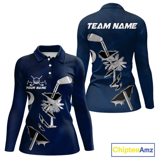 Custom South Carolina State Flag Golf Club Golf Shirt For Women, SC Golfer Outfits IPHW10584