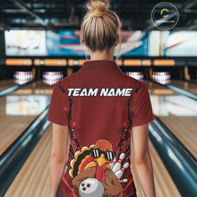 Load image into Gallery viewer, Red Custom Funny Turkey Bowling Jerseys, Bowling Team League Shirt Women Bowlers Outfit IPHW10809