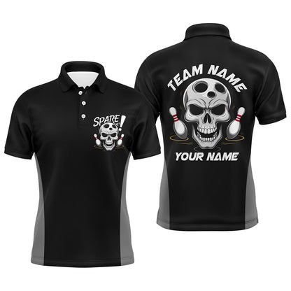 Custom Skull Bowling Shirts For Men And Women, Spare Me Bowlers Outfit Bowling Apparel IPHW6699