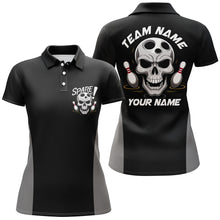 Load image into Gallery viewer, Custom Skull Bowling Shirts For Women, Spare Me Bowlers Outfit Bowling Apparel IPHW6699