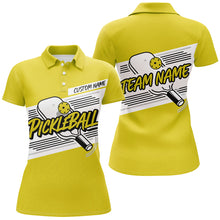 Load image into Gallery viewer, Personalized Women's Pickleball Polo Shirts, Pickleball Tournament Shirts For Team | Yellow IPHW6706