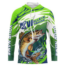 Load image into Gallery viewer, Personalized Walleye Fishing Jerseys, Walleye Fishing Long Sleeve Tournament Fishing Shirts IPHW7026