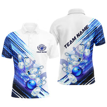 Load image into Gallery viewer, Custom Team Bowling Shirts For Men, Matching Bowling Shirts For Bowlers | Blue IPHW5151