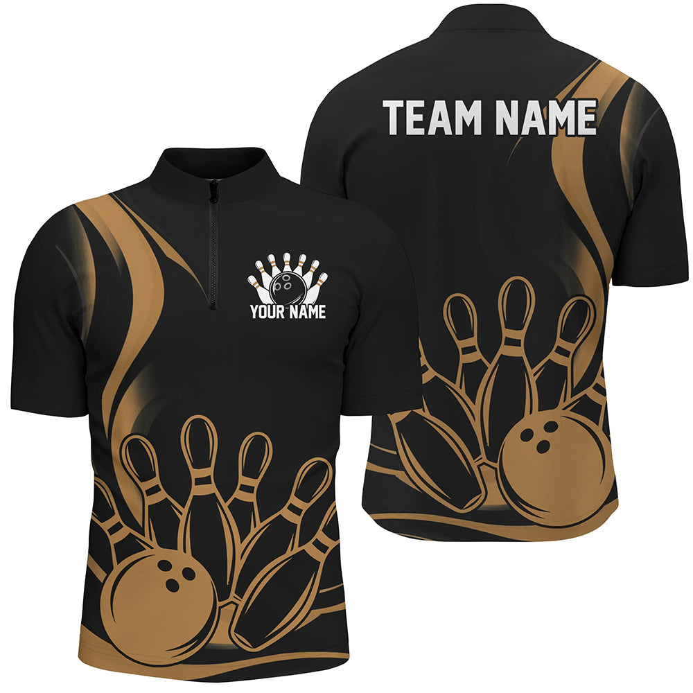 Custom Vintage Bowling Shirts For Men, Classic Bowling Team Shirts Bowling Jerseys | Yellow IPHW7271