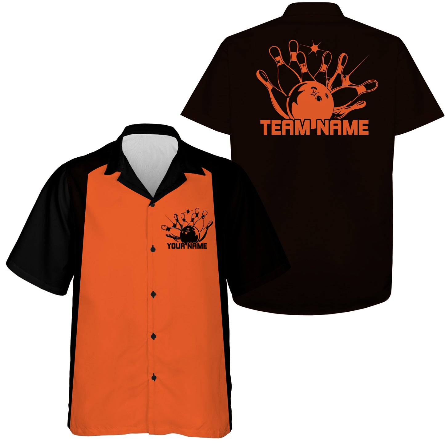 Custom Classic 50S Style Bowling Unisex Hawaiian Shirts, Vintage Bowling Team Outfit IPHW10066