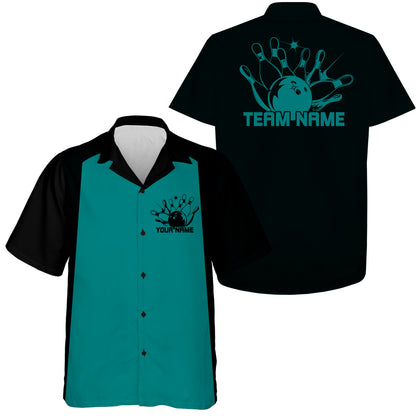 Custom Classic 50S Style Bowling Unisex Hawaiian Shirts, Vintage Bowling Team Outfit IPHW10066
