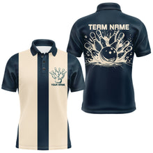 Load image into Gallery viewer, Custom Green Striking Bowling Polo Shirts For Men, Classic Vintage Bowling Shirts IPHW8282