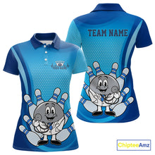 Load image into Gallery viewer, Custom Blue Doctor Bowling Polo Shirts For Women, Funny Doctor Bowling Jerseys IPHW9235