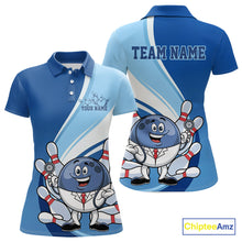 Load image into Gallery viewer, Custom Blue Doctor Bowling Polo Shirts For Women, Funny Doctor Bowling Jerseys IPHW9239