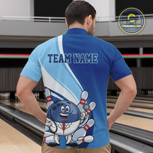Load image into Gallery viewer, Custom Blue Doctor Bowling Quarter-Zip Shirts For Men, Funny Doctor Bowling Jerseys IPHW9239