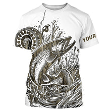 Load image into Gallery viewer, Custom Trout Fly Fishing Shirts, Grass Lake Camouflage Trout Fishing Shirt IPHW7056