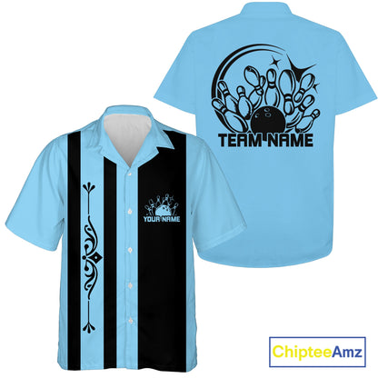 Custom Classic Vintage Bowling Team Shirts, 50S Retro Bowling Button Up ShirtIPHW10869