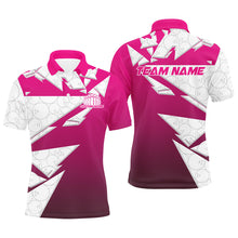 Load image into Gallery viewer, Custom Pink Bowling Team Shirts For Men And Women, Bowling Ball Pattern Bowlers Outfits IPHW6270