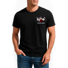 Load image into Gallery viewer, Custom Grunge American Flag Eagle Bowling T-Shirts For Men, Patriotic Thunder IPHW9058