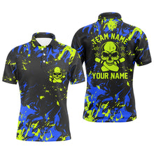 Load image into Gallery viewer, Custom Bowling Jerseys For Men, Personalized Skull Bowling Team Shirts Bowling Pin IPHW5182