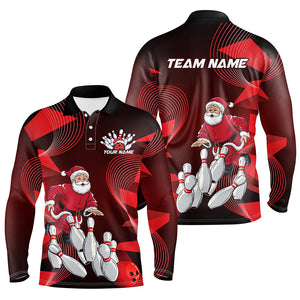 Pink Custom Christmas Bowling Team Shirts For Men, Xmas Bowling Team Outfits Christmas Gifts IPHW7858