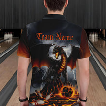 Load image into Gallery viewer, Custom Thunder Lightning Dragon Bowling Polo Shirts For Men,Dragon Bowling Team Shirt IPHW8300