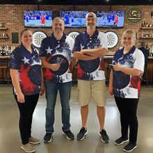 Load image into Gallery viewer, Custom Grunge Texas Flag Dart Multi Styles Shirts For Dart Players, Texas Dartboard Darts Jerseys IPHW10395