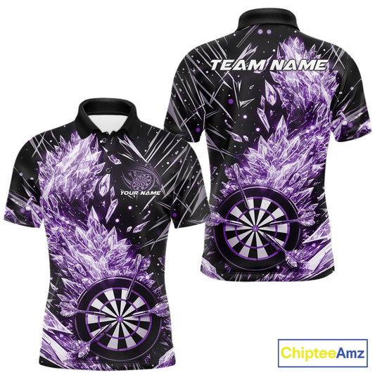 Custom Purple Ice Crystal Dart Jerseys, Ice Dart Team Multi Styles Shirts For Men, Women And Kids IPHW10404