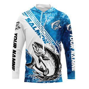 Chinook Salmon Fishing Custom Long Sleeve Performance Shirts, Saltwater Salmon Fishing Shirts IPHW6308