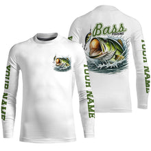 Load image into Gallery viewer, Personalized Largemouth Bass Fishing Long Sleeve Tournament Fishing Shirts, Bass Fishing Jerseys IPHW7075