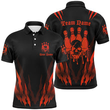 Load image into Gallery viewer, Custom Multi-Color Bowling Skull Tattoo Shirt For Bowling Team, Bowling League Bowlers Outfits IPHW6583