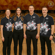 Load image into Gallery viewer, Custom Smoke Bowling Shirts For Men, Bowling Uniform Team Bowling Jerseys IPHW7373