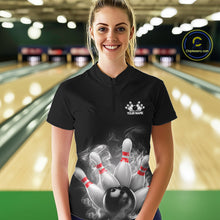 Load image into Gallery viewer, Custom Smoke Bowling Shirts For Women, Bowling Uniform Team Bowling Jerseys IPHW7373