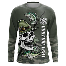 Load image into Gallery viewer, Skull Fisherman Custom Long Sleeve Tournament Fishing Shirts, Skull Performance Fishing Jerseys IPHW6344