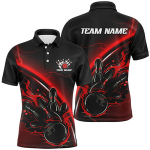 Custom Multi-Color Thunder Lightning Bowling Team Shirts For Men And Women, Flame Bowling Shirts Jerseys For Bowlers IPHW6586