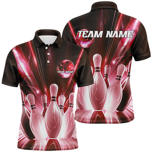Custom Multi-Color Bowling Ball And Pins Bowling Team Shirts For Men And Women, Bowlers Jerseys Bowling Tournaments IPHW6588