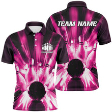 Load image into Gallery viewer, Custom Multi-Color Bowling Ball And Pins Bowlers Shirts For Men And Women, Bowling League Style Shirts For Team IPHW6590