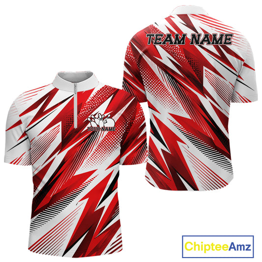 Red, white, and black sports jersey with 'Team Name' text on a white background