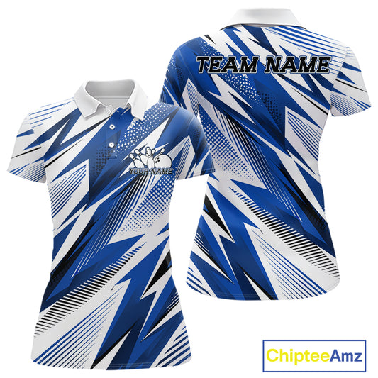 Blue and white sports jersey with 'Team Name' text on a white background