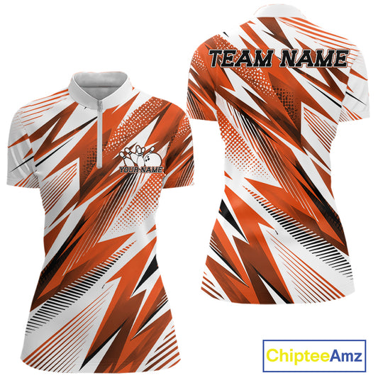Customizable sports jersey with orange, white, and black design on a white background, featuring 'Chiptee Amz' branding.