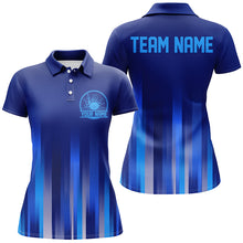 Load image into Gallery viewer, Custom Blue Bowling Shirts For Women, Bowling Logo Team Bowling Jerseys, Bowler Outfit IPHW5209